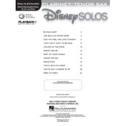 Disney Solos (Clarinet Or Tenor Saxophone)