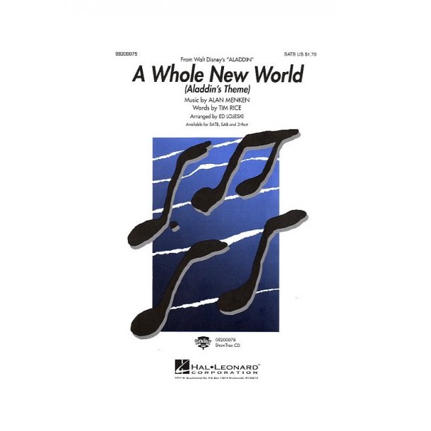 Alan Menken: A Whole New World (SATB)