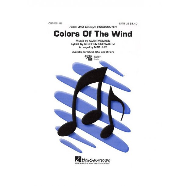 Alan Menken: Colors Of The Wind (SATB)