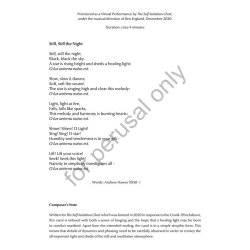 Still, Still The Night : Vocal Score