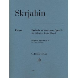 SKRJABIN ALEXANDER PRELUDE ET NOCTURNE OP9 PIANO LEFT HAND URTEXT BOOK