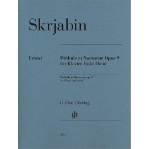 SKRJABIN ALEXANDER PRELUDE ET NOCTURNE OP9 PIANO LEFT HAND URTEXT BOOK