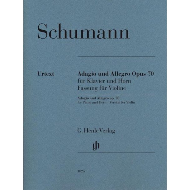 SCHUMANN ADAGIO & ALLEGRO OP70 VLN VERSION (HERTTRICH) PF/VLN URTXT PB