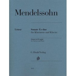 MENDELSSOHN FELIX SONATA IN  Eb MAJOR (HERTTRICH) PF/CLT URTEXT PB BK