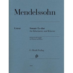 MENDELSSOHN FELIX SONATA IN  Eb MAJOR (HERTTRICH) PF/CLT URTEXT PB BK