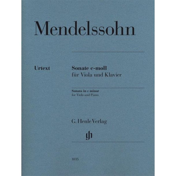 MENDELSSOHN FELIX SONATA IN C MINOR (HERTTRICH) PF/VLA URTEXT PB BK