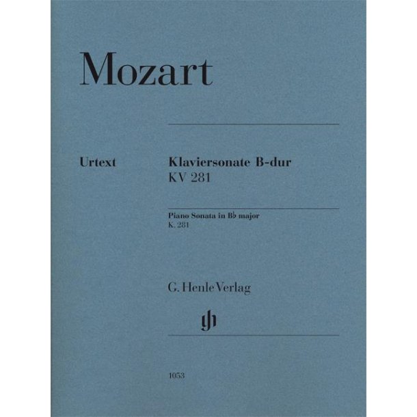 Mozart Wa Piano Sonata In B Flat Major K. 281 Pf Urtext Bk