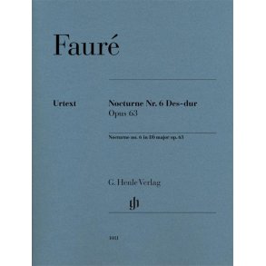 Faure: Nocturne No 6 In D Flat Major Op 63 Piano