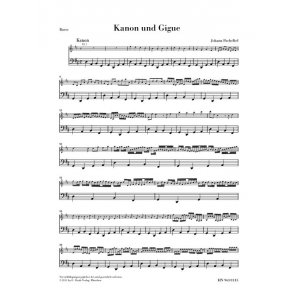 Johann Pachelbel: Canon And Gigue In D - Basso Part (Henle Urtext)