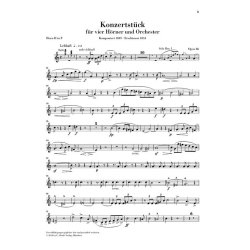 Robert Schumann: Concert Piece For Four Horns And Orchestra Op.86 (Piano Reduction)