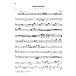 Mozart Divertimenti Wind Sextet Bk