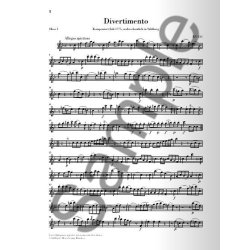 Mozart Divertimenti Wind Sextet Bk