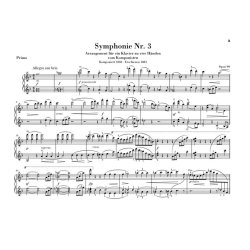Johannes Brahms: Symphonies No. 3 And 4 - Arrangement For Piano Four-Hands