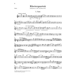 Mahler Gustav Piano Quartet In A Minor Vln/Vla/Vlc/Pf Sc/Pts Urtext