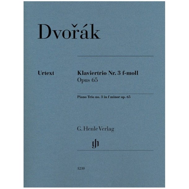 Anton&iacute;n Dvor&aacute;k: Piano Trio No. 3 In F Minor Op.65