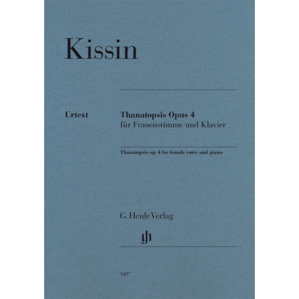 Thanatopsis op. 4 f&uuml;r Frauenstimme und Klavier : Thanatopsis op. 4 for female voice and pian