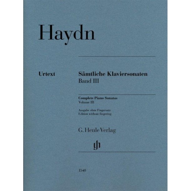 Complete Piano Sonatas Volume III w/o fg pb. : Edition without fingering