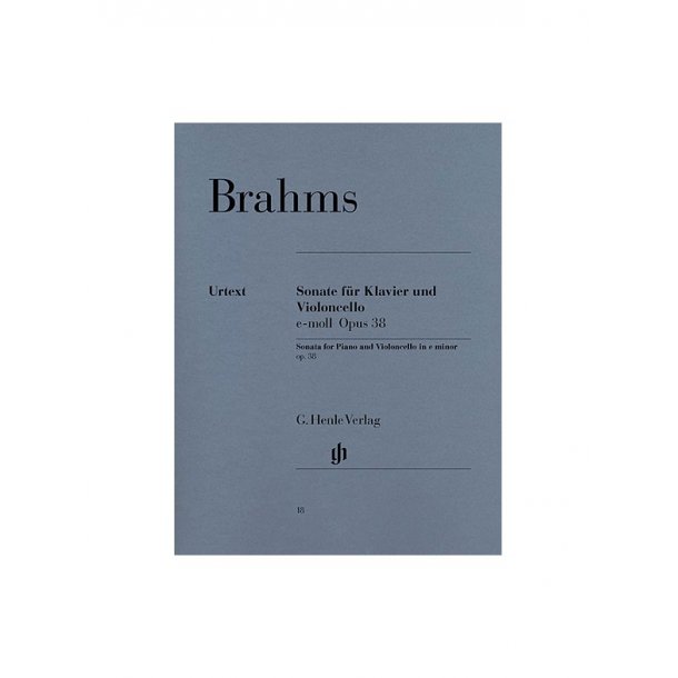 Johannes Brahms: Cello Sonata In E Minor Op.38 (Urtext Edition)