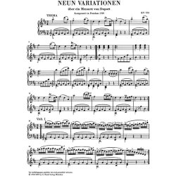 W.A. Mozart: 9 Variations On A Minuet By Duport KV. 573