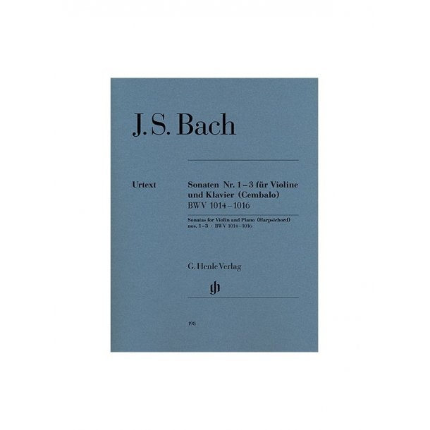 Johann Sebastian Bach: Sonatas for Violin and Piano (Harpsichord) 1-3 BWV 1014-1016