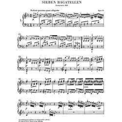 Ludwig Van Beethoven: Seven Bagatelles Op. 33