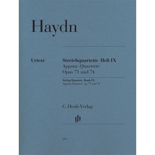 Franz Joseph Haydn: String Quartets Volume IX, op. 71 and 74 [Appony-Quartets]