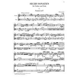 Franz Joseph Haydn: Sechs Sonaten Fur Violine Und Viola