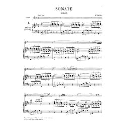 Johann Sebastian Bach: Six Sonatas for Violin and Piano (Harpsichord) BWV 1014 - 1019