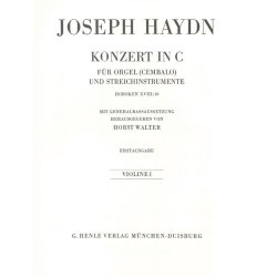 Franz Joseph Haydn: Concerto for Organ (Harpsichord) with String instruments C major Hob. XVIII:10 (First Edition)