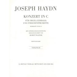 Franz Joseph Haydn: Concerto for Organ (Harpsichord) with String instruments C major Hob. XVIII:10 (First Edition)
