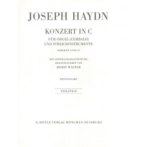 Franz Joseph Haydn: Concerto for Organ (Harpsichord) with String instruments C major Hob. XVIII:10 (First Edition)
