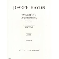 Franz Joseph Haydn: Concerto for Organ (Harpsichord) with String instruments C major Hob. XVIII:10 (First Edition)