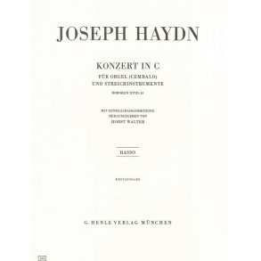 Franz Joseph Haydn: Concerto for Organ (Harpsichord) with String instruments C major Hob. XVIII:10 (First Edition)