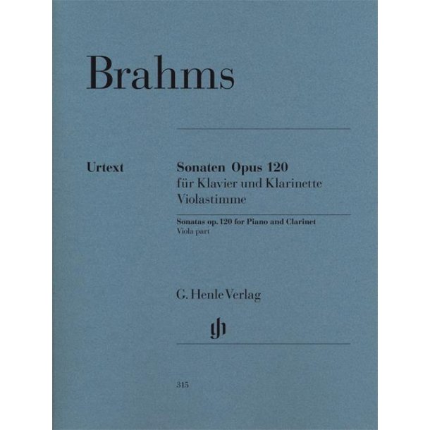 Johannes Brahms: Sonate Op.120 No.1 (Viola Part)
