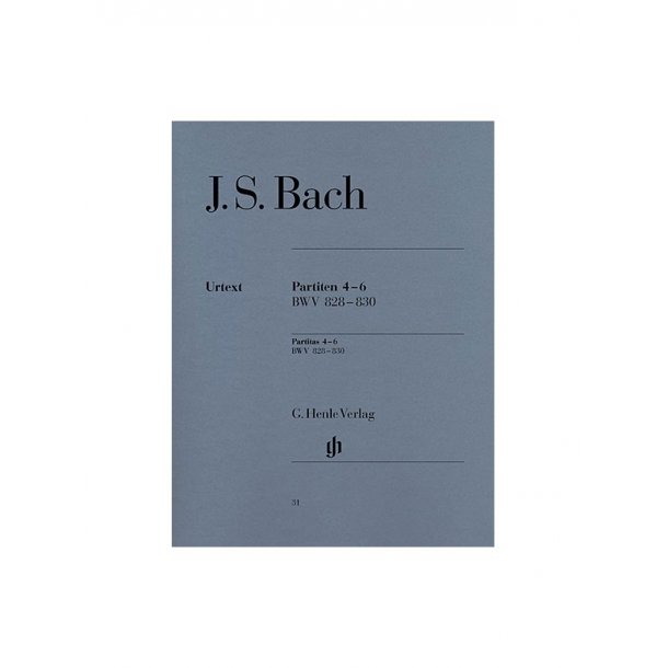 Johann Sebastian Bach: Partitas 4-6 BWV 828-830 (Henle Urtext Edition)