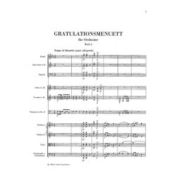 Ludwig van Beethoven: Congratulations minuet and dances for Orchestra (with critical report)