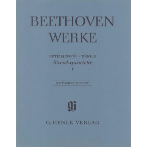 Ludwig Van Beethoven: Abteilung VI - Band 3 - Streichquartette I