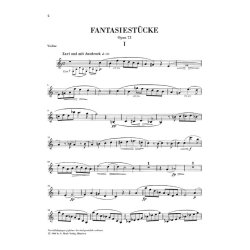 Robert Schumann: Fantasy Pieces for Piano and Clarinet (or Violin or Violoncello) op. 73 (version for Violin)