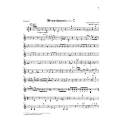 Franz Joseph Haydn: Divertimenti for Piano (Cembalo), 2 Violins and Violoncello