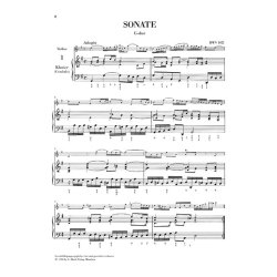 Johann Sebastian Bach: Three Sonatas for Violin and Piano (Harpsichord) BWV 1020, 1021,1023