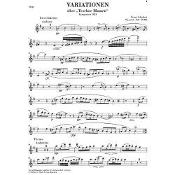 Franz Schubert: Variations On 'Trockne Blumen' D.802 (Urtext Edition)