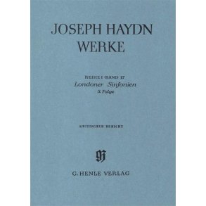 Haydn London Sinf 3rd Seq Critcal Ed