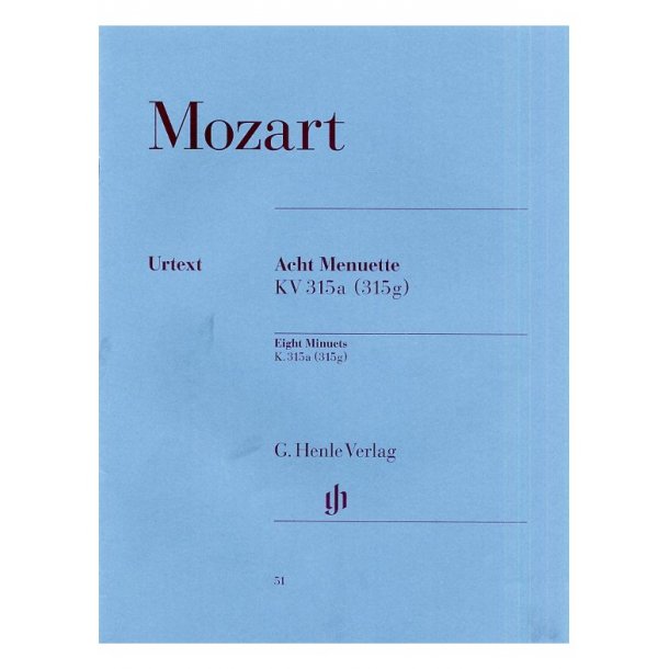 W.A. Mozart: Eight Minuets KV 315a