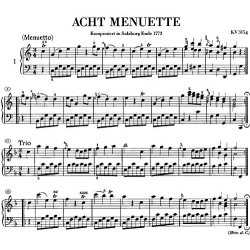 W.A. Mozart: Eight Minuets KV 315a