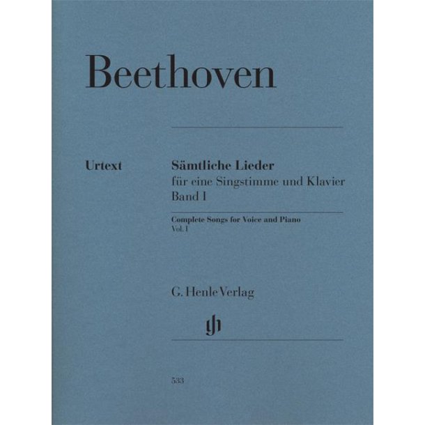 Ludwig Van Beethoven: Samtliche Lieder Band I (Urtext)