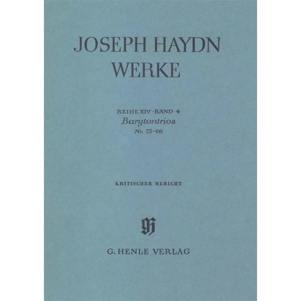 Franz Joseph Haydn: Barytone Trios No. 73 - 96