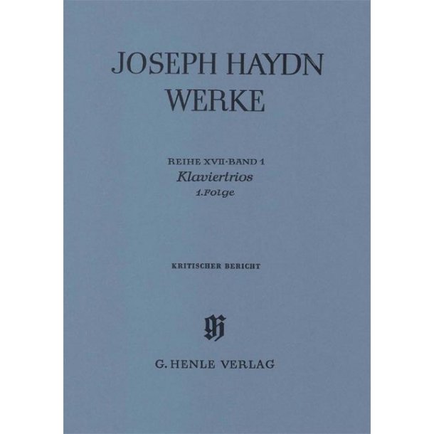 Franz Joseph Haydn: Piano Trios - 1st Volume (Critical Report)