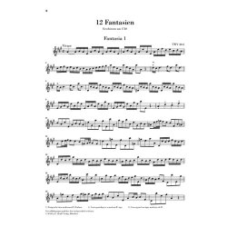 Telemann 12 Fantasias Flt Solo Bk