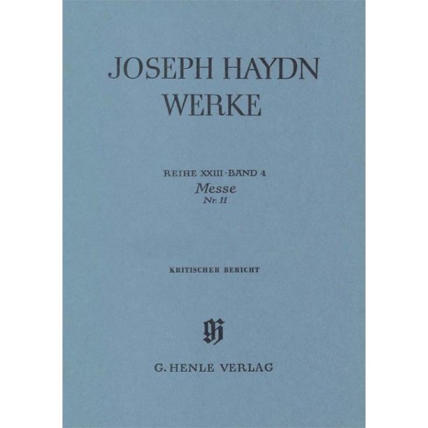 Franz Joseph Haydn: Reihe XXIII Band 4 - Messe No.11