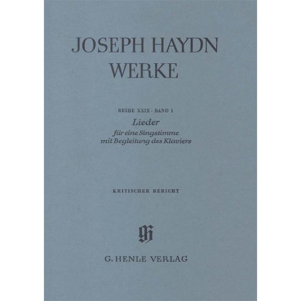 Franz Joseph Haydn: Songs for one voice with accompaniment of a Piano